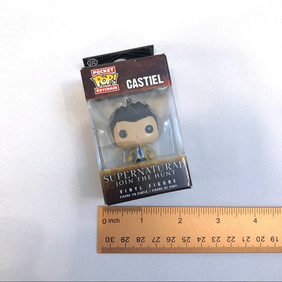 castiel funko pop keychain